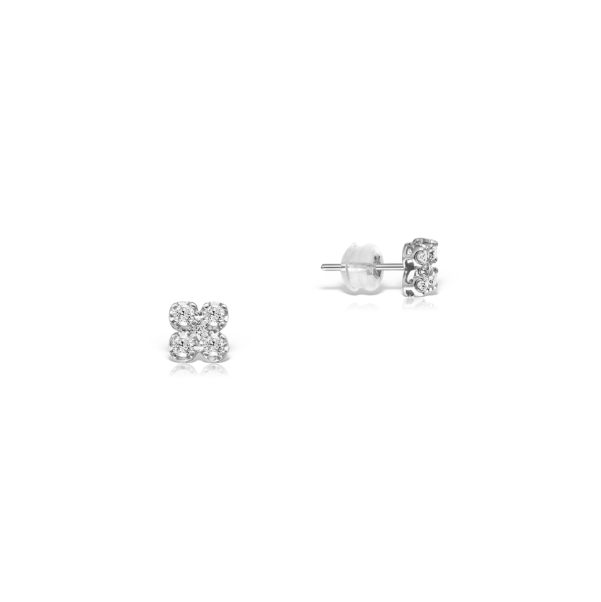 Cercei din Aur 18K cu 10 Diamante 0.26 CT